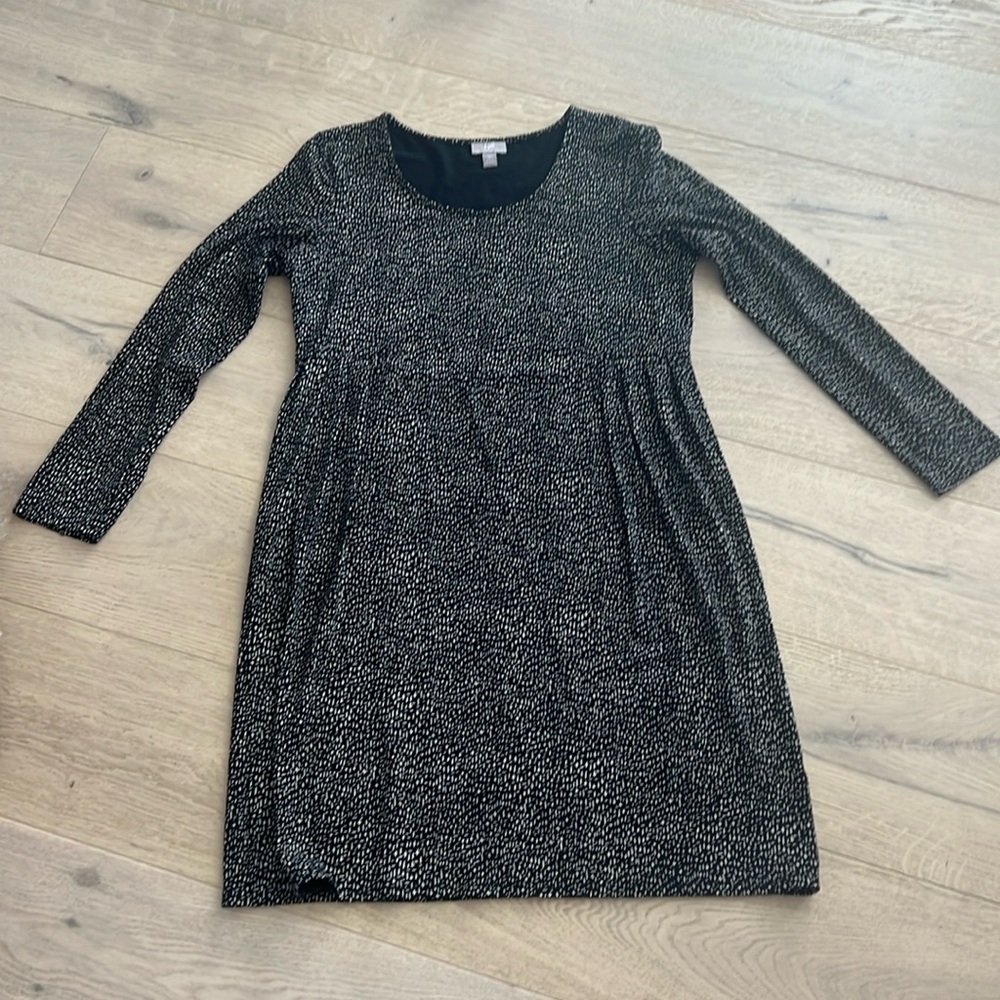 J. Jill Dress Wearever Collection Stretch Long Sleeve Small Petite Black Office